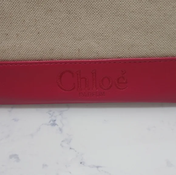 Chloé Parfum Canvas Flat Clutch Pouch New - Picture 3 of 11